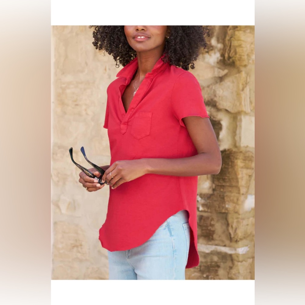 Frank & Eileen Red Short-Sleeve Polo Tee